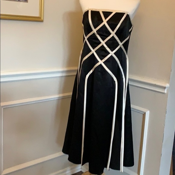 𝅺papell Boutique Evening Strapless Silk Dress 10 - Picture 1 of 7